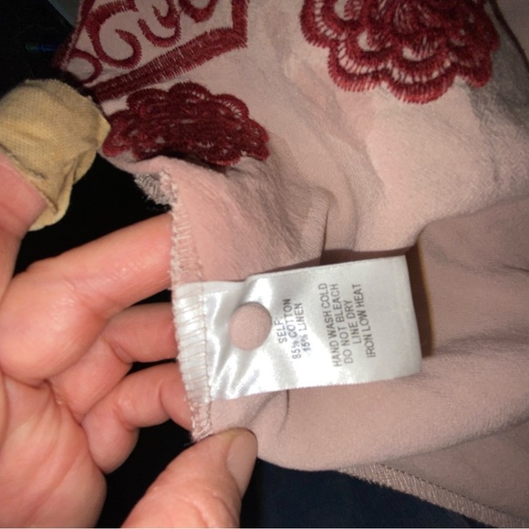 Lulus mauve pink & Burgundy embroidered  floral midi dress - Picture 10 of 12